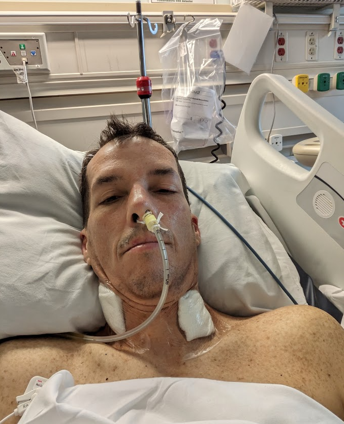 The day after my liver transplant surgery