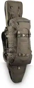 Durable outdoor tactical backpack with multiple compartments, adjustable straps, and hydration pocket for hiking, camping, and adventure travel.