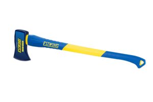 camping hatchet chopping wood