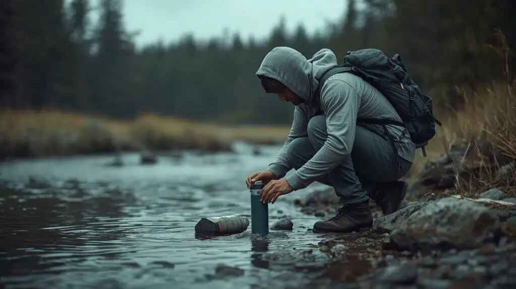 Waterproof backpack for outdoor adventures and hiking.