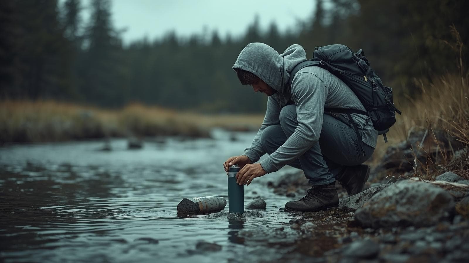 Waterproof backpack for outdoor adventures and hiking.