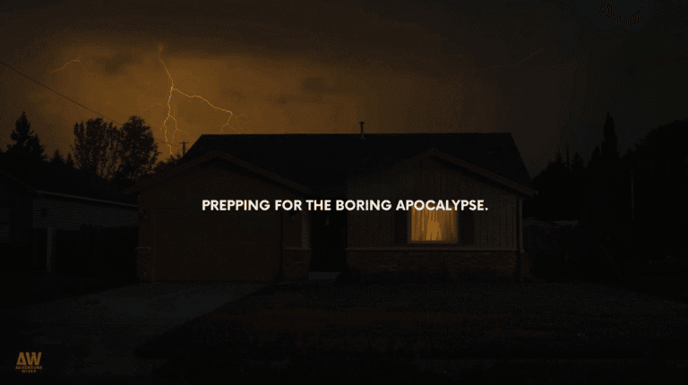 Lightning storm over a suburban house during a thunderstorm, dark clouds, and intense weather, illustrating preparing for extreme weather scenarios and outdoor safety.