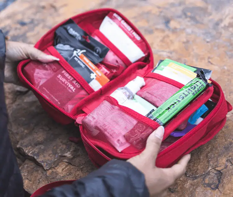 Big cosmic powers, itty bitty living space. Our all-new MyFAK™ Mini First Aid Kit comes equipped with high-performance life-saving supplies in our most compact MyFAK™ yet. When compact is key, the MyFAK™ Mini offers full First Aid coverage in an easily storable and portable sized kit.Product Highlights:Over 62 lifesaving first aid itemsNew folding page design for enhanced organizationExtra space so you can organize and customize (to fit your needs)Hypalon MOLLE panel is highly durable & lightweightVersatile straps for easy mounting and storingFREE life-saving Training Course included: Upon purchase, you’ll receive an email with a discount code to activate your course!