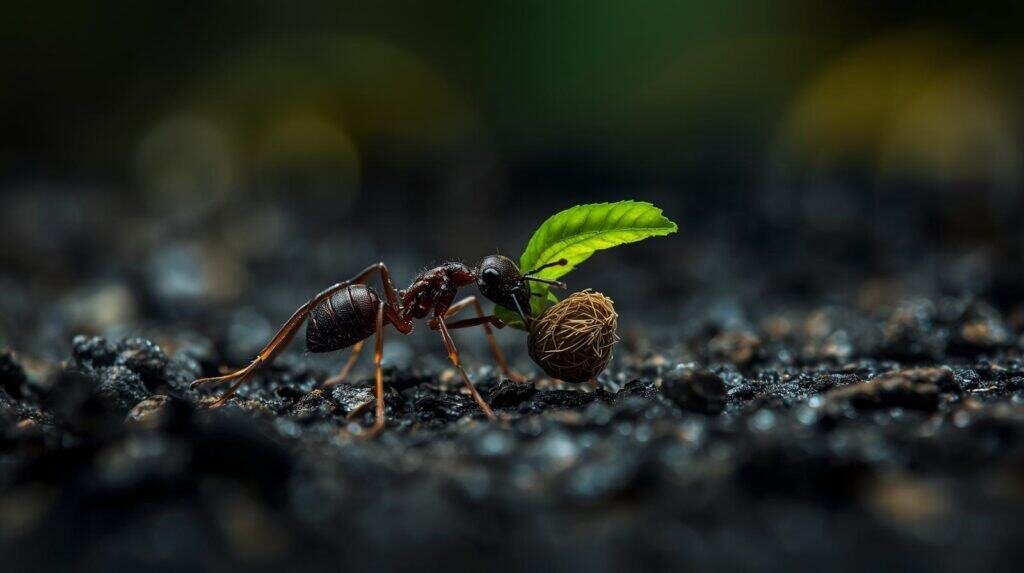 An ant demonstrating natural instinctual biblical preparedness
