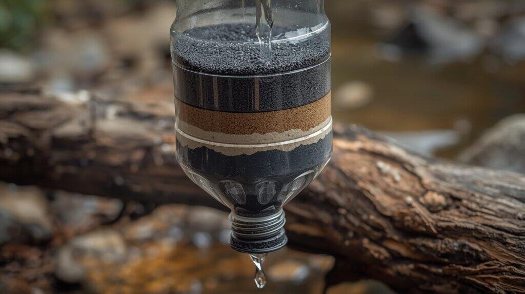 Water filtration using layered materials