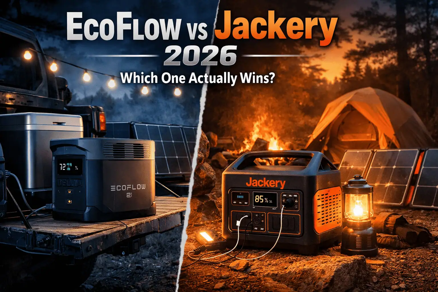 EcoFlow vs Jackery solar generator comparison