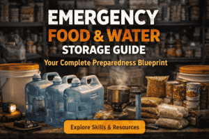 Comprehensive guide to emergency food and water storage solutions for preparedness and survival planning.