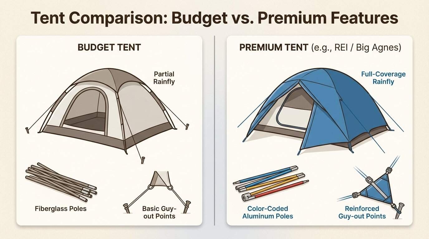 Understanding these technical differences helps you identify a tent that will actually withstand heavy rain and high winds.