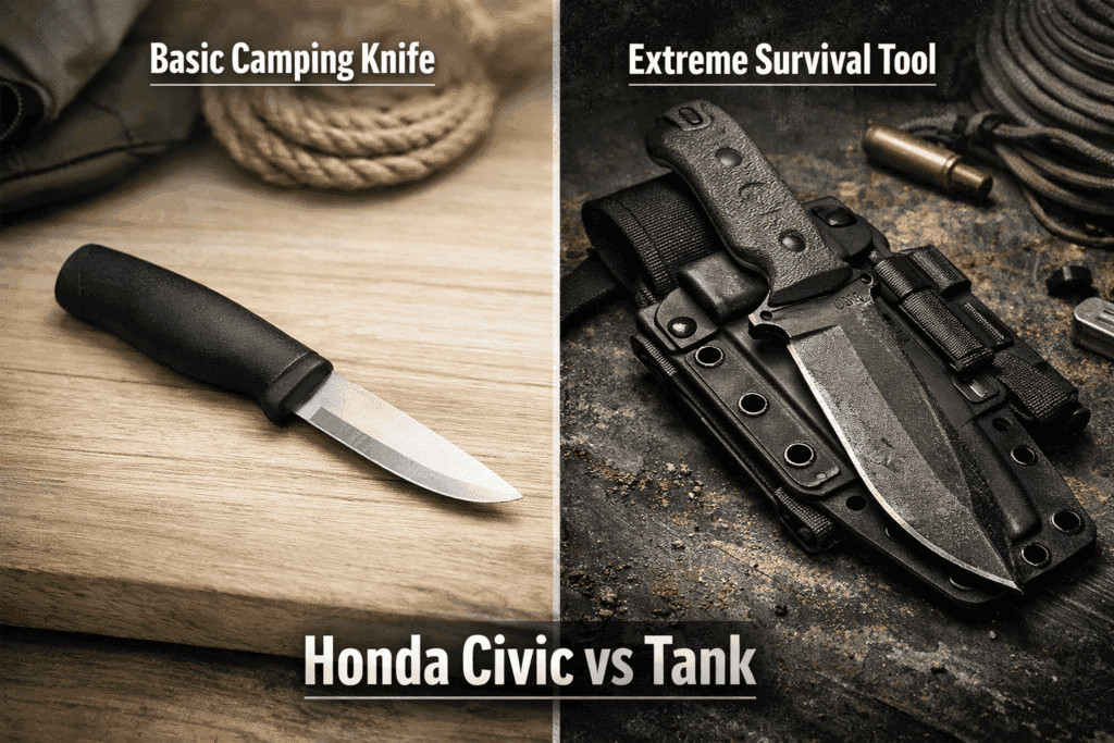 Basic camping knife vs Mil-SPEC knife