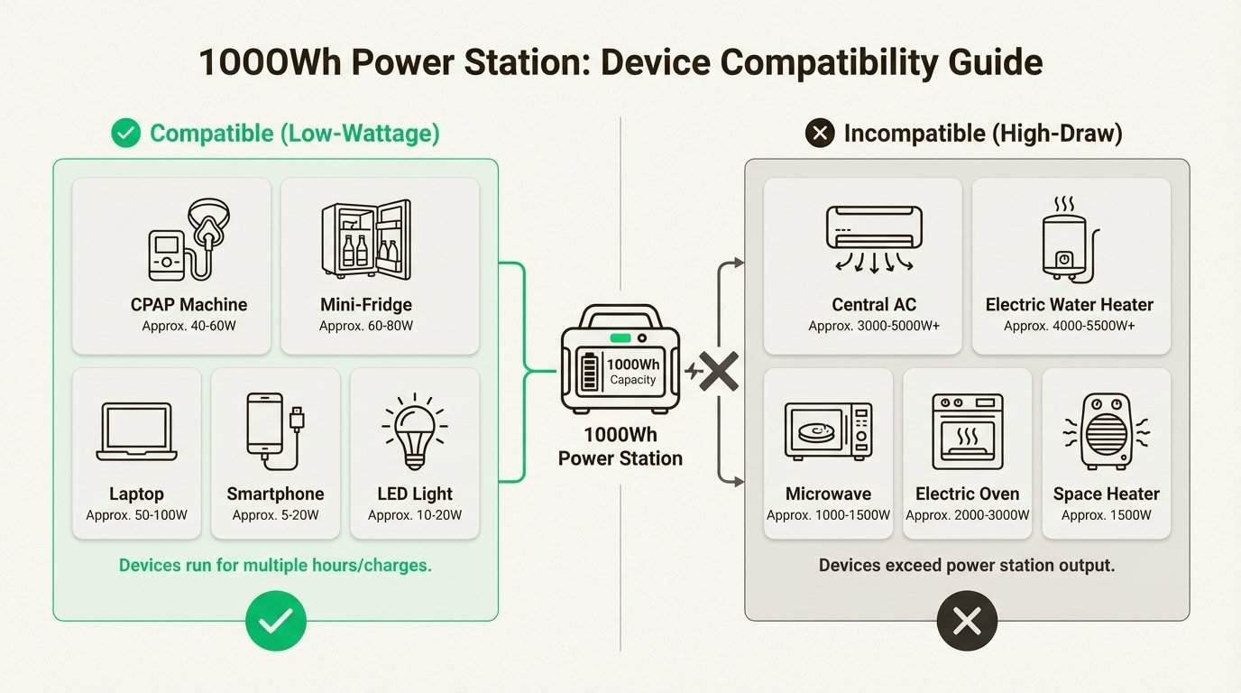 Distinguishing between essential electronics and high-wattage appliances prevents overloading your station and ensures your critical gear stays powered.