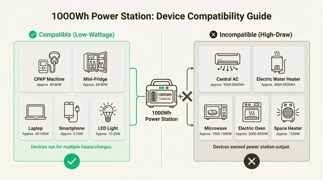 Portable solar power station for camping and home emergencies in 2026, providing reliable energy for devices like laptops, lights, and small appliances during outdoor adventures or power outages.