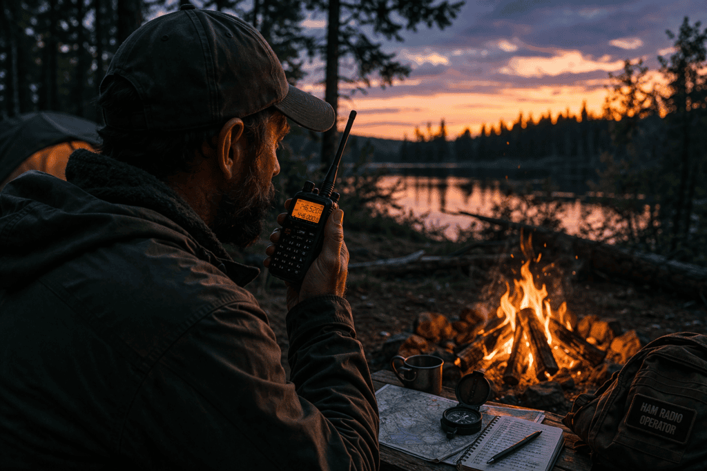 Practicing with the top rated HAM radio for preppers before an emergency hits.