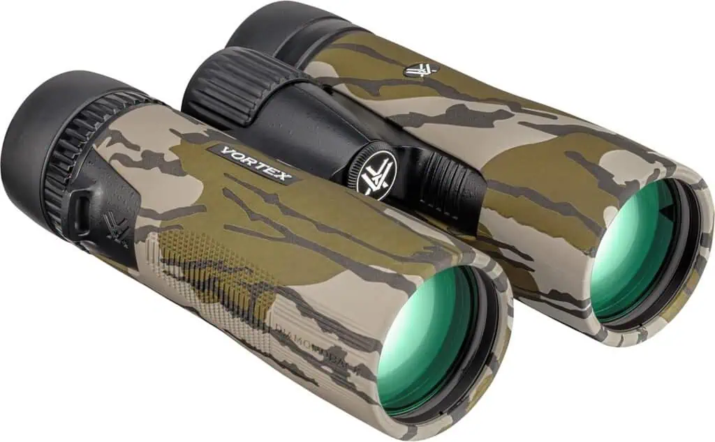 Vortex Diamondback HD 10x42 Binoculars (Mossy Oak Bottomland) - HD Optical System, Non-Slip Grip, Waterproof, Fogproof, Shockproof, Included GlassPak