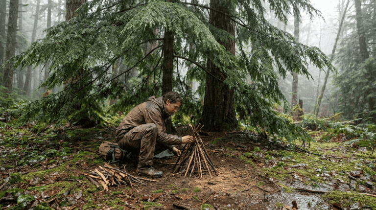 Starting a Fire in Wet Conditions